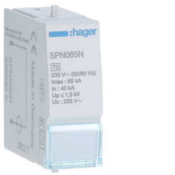 SPN065N - Cart. Recharge n 65ka w/res p/SPN265/465R HAGER EAN: 3250615660329