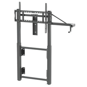 Suporte de chão -parede - Peso suportado 120 Kg - VESA 800x600 mm - Altura ajustável com manivela