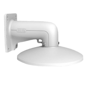 Suporte de parede - Para câmaras dome - Apto para uso no exterior - Cor branca 283.5 × 250 × 165.5 mm - Compatível com Hiwatch Hikvision - Passador de cabos