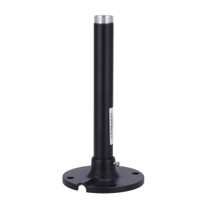 Suporte de tecto - Para domes motorizadas - Apto para uso no exterior - Cor preta | 223 mm (altura) x 110 mm (diâmetro) - Passador de cabos