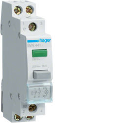SVN441 - Bot. Presente. diablillo. 2NF+LED verde 230VAC HAGER Ean:3250615722010