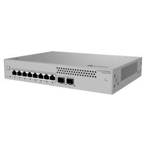 Switch gerenciável L2+ - 8 portas Gigabit Ethernet de acesso - 2 portas de ligação 2.5GE SFP de alta velocidade - Capacidade de comutação de 26 Gbps e 19 Mpps - Design silencioso sem ventoinha (fanless) - Gestão avançada através da Web, CLI, SNMP e Cloud.