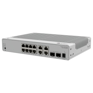 Switch PoE+ gerenciável L2 com MG e 10G - 4 portas GE PoE+ e 8 portas 2.5GE PoE+/PoE++ - 2 portas de ligação ascendente 10G SFP+ - Orçamento total de potência PoE de 125 W - Opções de montagem em rack, secretária ou parede - Suporte versátil para instalaç