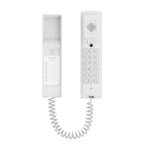 Telefonillo para videoportero - LED de estado y teclas de función - Audio bidireccional Crystal Clear - 2 hilos LP, SIP estándar - Configuración local Plug &amp; Play - Conexión y mantenimiento a través de Cloud