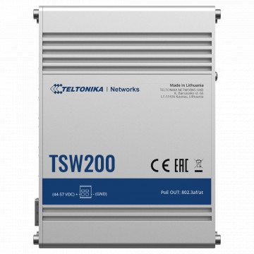 Teltonika Switch Non -Managed Industrial - 8 Ports Ethernet RJ45 Gigabit +2 SFP Gigabit - 8 Ethernet Poe + 802.3AF/AT - Up to 30W Poe Poe Poe Poe - POE - BOX POE