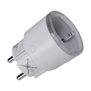 Tomada Shelly Wave Plug S LR Branca - Medição do consumo, da tensão e da corrente - Anel LED que indica o nível de carga - Z-Wave Long Range com mais de 1 km de alcance - Alimentação de 230 V CA, 50 Hz - Proteção contra sobrecarga e sobretensão