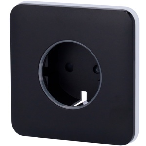 Type F Base Top - compatible with AJ -Outletcore -Basic - Protection against dust, splashes, objects - no consumption control - no remote control - black color