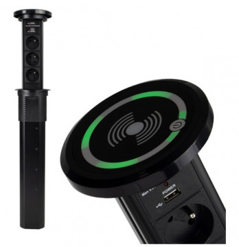 USB Lift Box Extension Cable with Inductive Charger