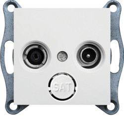WL3020 - luminoso - Salida TV+FM boleto, blanco HAGER Ean:8694407000712