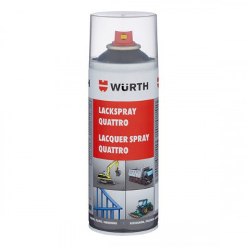 Wurth 0893399011 - Spray Quattro Black Graphit Ral 9011 sprühen