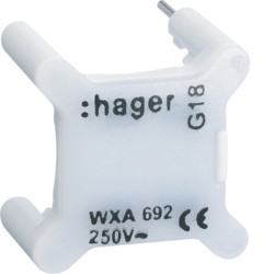 WXA692 - lampe de galerie pour l'interruption. 250V, White Hager Ean: 3250617190558