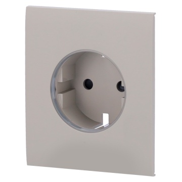 Zentrale Abdeckung für Smart Plug und Typ F – kompatibel mit AJ-OUTLETCORE-SMART – LED-Anzeige für Steckdosenstatus und Stromverbrauch – Touch-Taste für manuelle Steuerung – LED-Feedback – olivgrüne Farbe