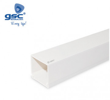 000300620 - 8436039206205Canal de parafuso elétrico branco 2M 75x50mm