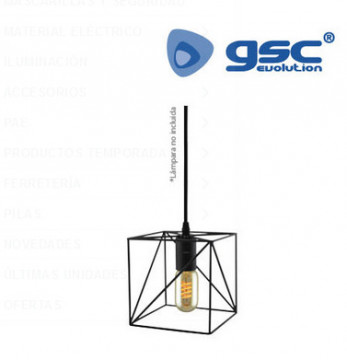000705240 - 8433373052406Luminária pendiente Centro E27 1M negro