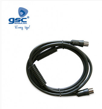 002601352 - 8433373013520Cabo coaxial de TV com filtro 1,5M macho para fêmea Preto