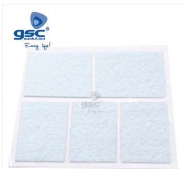 003802767 - 8433373027671 5 Feltros Square Square 28x44mm - blanc