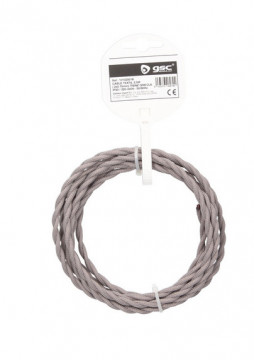 101025018 - 843373069794 Cabo Textile 2,5 m (2x0,75 mm) Gris clair