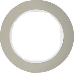 10112014 - R.clásico - marco x1, Inoxidable/blanco HAGER Ean:4011334392231