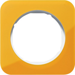 10112339 - R.1 - marco x1, Acrílico naranja/blanco HAGER Ean:4011334400011