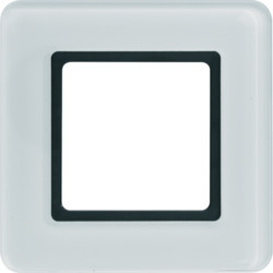 10116179 - Q.7 - quadro x1 p/ LED, Vidro branco HAGER EAN:4011334502401