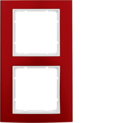 10123022 - B.3 - quadro x2, encarnado/branco HAGER EAN:4011334384786