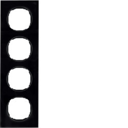 10142616 - R.8 - quadro x4, Vidro preto HAGER EAN:4011334502807