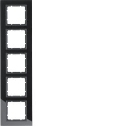 10156616 - B.7 - quadro x5, Vidro preto HAGER EAN:4011334304029