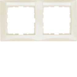 10228912 - S.1 - quadro x2 p.-etiq. horz., creme HAGER EAN:4011334277026