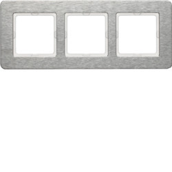 10236083 - Q.7 - marco x3 horizontal, Inoxidable HAGER Ean:4011334460824