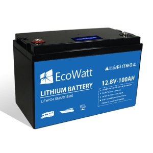12V 100AH ​​Lithium Battery (485x 172 x 240 mm) - Ecowatt Lifepo4 Smart