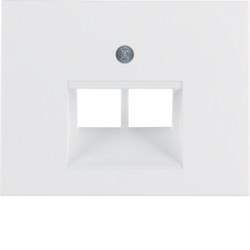 14097009 - K.1/K.5 - espejo RJ45 doble, blanco HAGER Ean:4011334263418