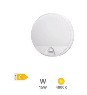 200205059 - 8433373061347Aplique LED redondo Doko con sensor de movimiento 15W 4000K Blanco