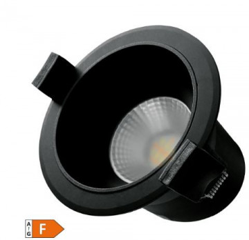 200400015 -Aro redondo de encastrar LED Mandani 7W 3000-4000-6500K antirreflexo Preto