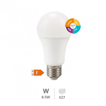 200601069 - 8433373073357Lâmpada LED padrão 8,5W E27 RGB + CTT
