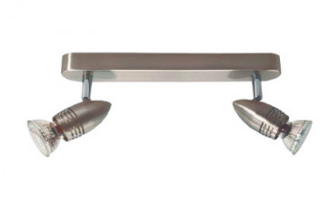 202000026 - 8433373072145Spot doble lineal a techo Kegla Serie GU10 Níquel