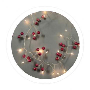 204690039 - 8433373074378Guirlanda de perlas rojo LED 1,5M de luz cálido