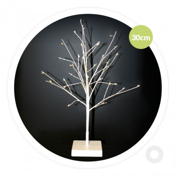 204690142 - 8433373074422Árvore decorativa LED Cumia 30cm 2xAA Branco