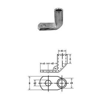 290988/90 - Standard pipe terminals 90 ° 70 m10 1uni