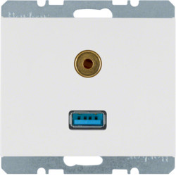3315397009 - K.1/K.5 - USB / jack 3.5mm, blanco HAGER Ean:4011334330189