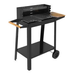 401000006 – Musters tragbarer Holzkohlegrillwagen aus Stahl, 520 mm x 270 mm