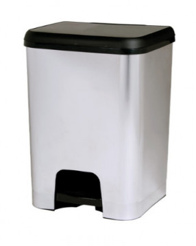 402005004 - 8433373062214 LIXEIRA WITH PEDAL 26L BLACK/SILVER