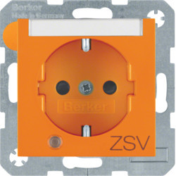 41108914 - S.1/B.x - Schuko "ZSV" p-ETQ c/LED, prolon HAGER Ean:4011334360957