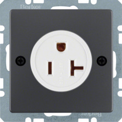41686086 - Q.X - NEMA TAKE 5-20 R, Hager Ean Antracite: 4011334380009