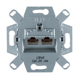 4587 - RJ45 Cat.6a blindada, dupla (LSA+) HAGER EAN:4011334256397
