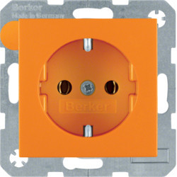 47431914 - s.1/b.x - Schuko socket, orange mate Hager Ean: 4011334232391