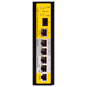 5 portos 10/100/1000Base-T RJ45, 1 ou 4 portas - Buffer até 4 Mbit, suporta transmissão 4k. - Suporta a gestão de rede baseada na web, suporta VLAN, QoS, RSTP, função de rede SNMP, etc - Proteção do nível industrial 4 (ESD,RS,EFT,CS);-40C +80C temperatura