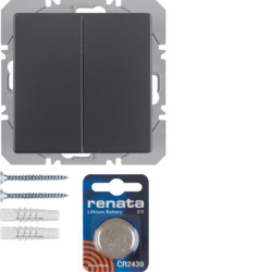 85656226 - Q.x - Double KNX RF BP, Anthracit Hager EAN: 4011334382539