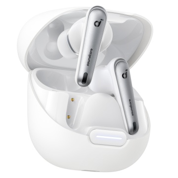 ANKER SOUNDCORE WIRE WARMING - 50 HOURS OF PLAY - 6 MICROFONES - CUSTOMIZATION THROUGH SOUNDCORE APPLICATION - WATER RESISTANT IPX4 - WHITE COLOR
