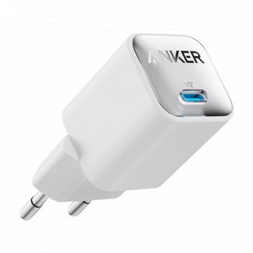 Anker - USB-Ladegerät - 30 W Leistung - Schnellladung - USB-C-Ausgang - Weiße Farbe