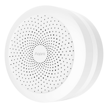 Aqara hub m1s gen 2 - wifi 2.4 ghz / zigbee 3.0 / bluetooth / matter - hub / gateway - 2 watt integrated loudspeaker - RGB light sensor and lighting - compatible with Apple Homekit, Google, Alexa